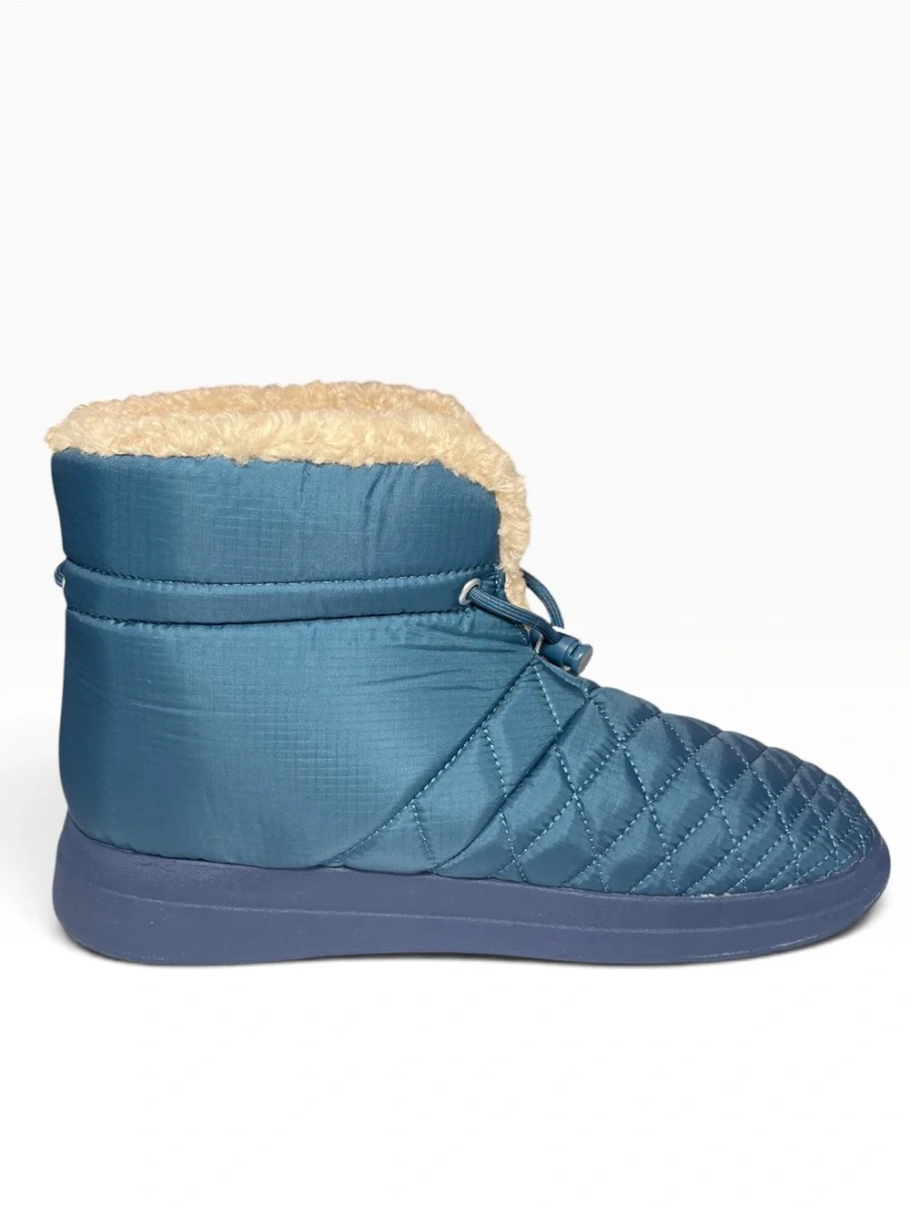 Malibu Sandals Chukka Boots Blue Vegan Drawstring Quilted Shoes Mens US 8 NEW